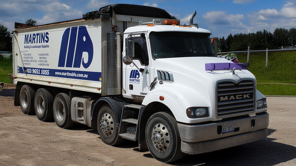 Martins Building & Landscape Supplies delivery truck
